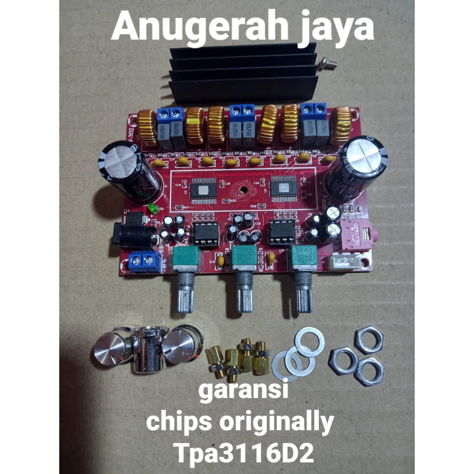 Jual KIT SUBWOOFER POWER AMPLIFIER MOBIL CLASS D TPA3116D2 DIGITAL AUDIO 2.1 2X50W+100W 1224V
