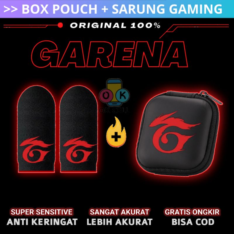 FREE BOX - Sarung Game GARENA | Sarung Jari Jempol Gaming Anti Keringat Basah Premium