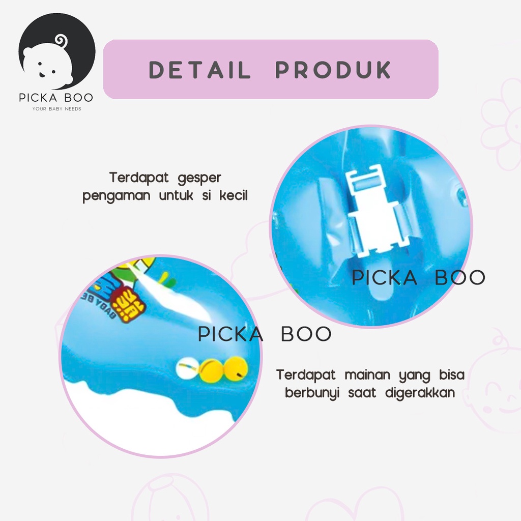 PICKA BOO Pelampung Dada Renang Bayi Swim Trainer Training Ban Renang Bayi Bentuk Beruang