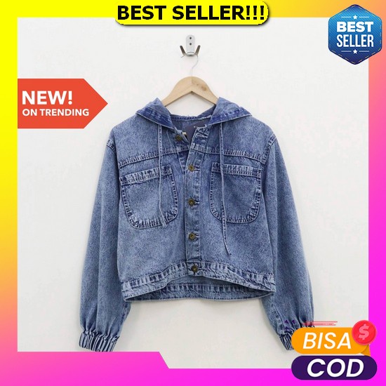 Jaket Wanita Levis/ Lalita Jaket Jeans Wanita/ Jaket Oversize/ Jaket Cewek Jins (Original) Hoodie De