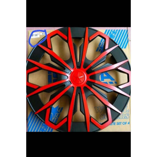 cover velg roda mobil Vios ring  14 inch merah