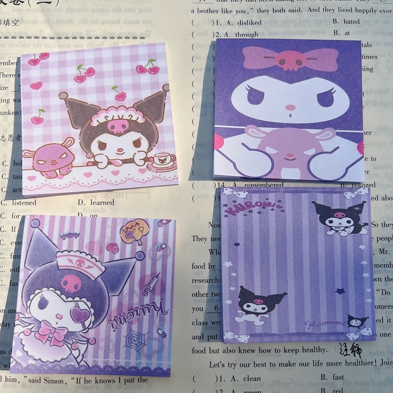 (baca deskripsi) sticky notes memo motif sanrio kuromi moroll pompompurin lucu