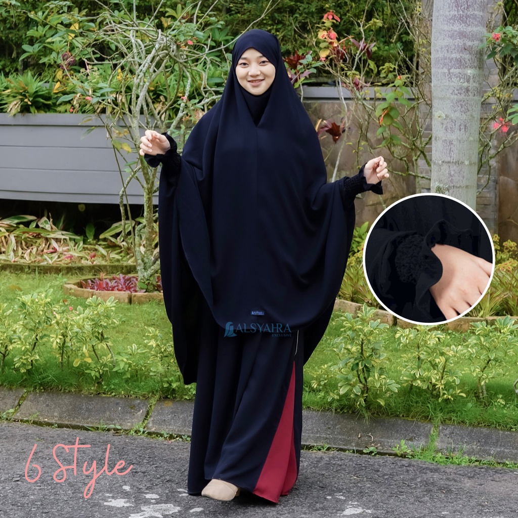 French Khimar Rashiqa Jetblack Alsyahra