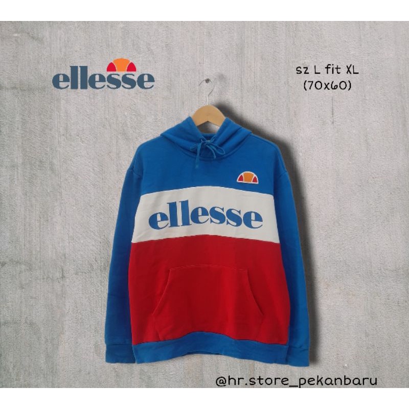 Hoodie Ellesse 3tone Second Brand Original Thrift