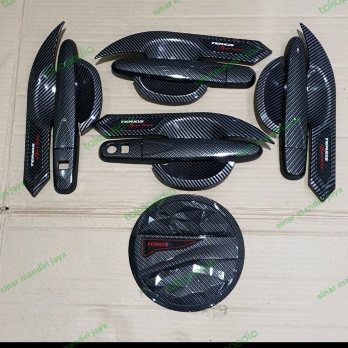 PAKET OUTER+COVER HANDLE+TANK COVER CARBON ALL NEW TERIOS 2018-2021