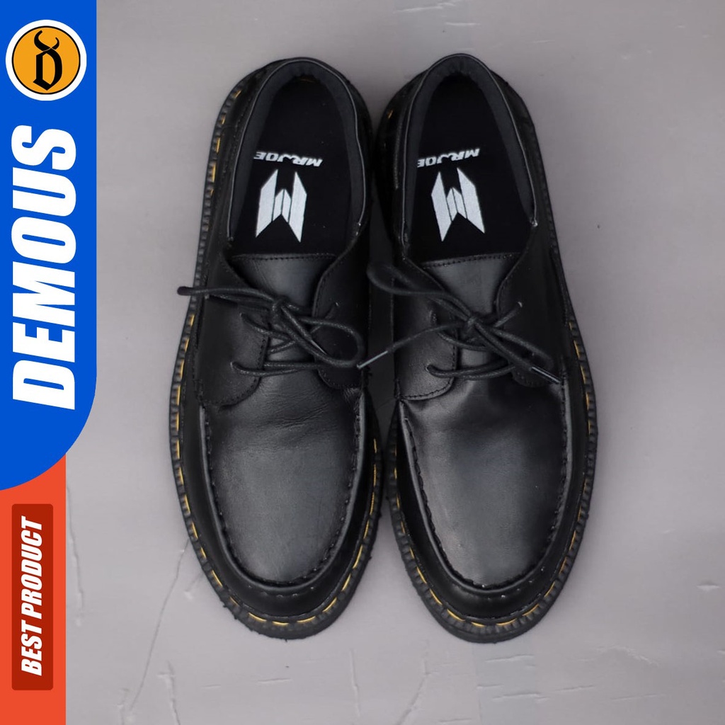 DEMOUS TAKUMI - Sepatu Formal Pantofel Docmart Kulit Asli Kerja Pria