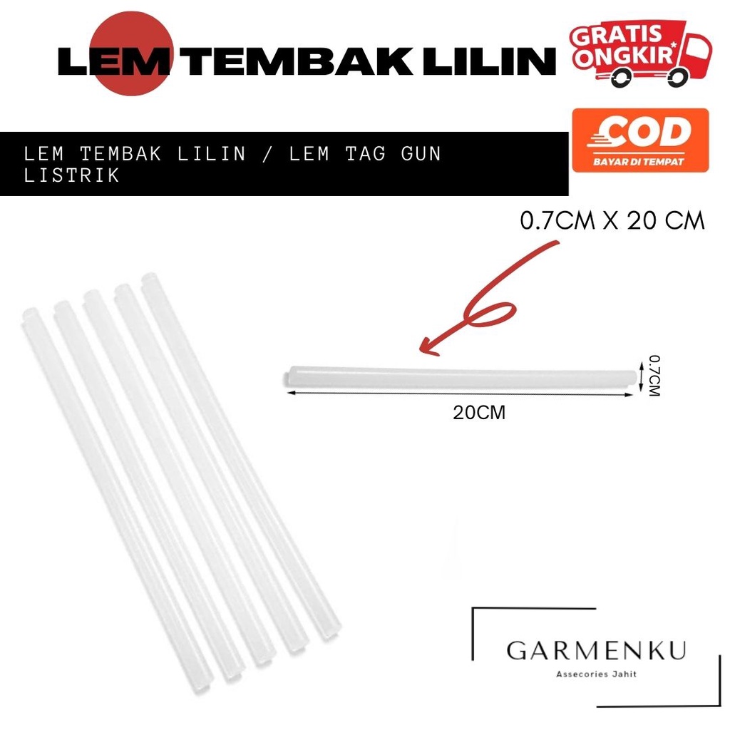 ISI Refill Lem Tembak Besar Big Glue Gun 30 Cm Besar Bakar Lem Lilin - 1CM X 30CM