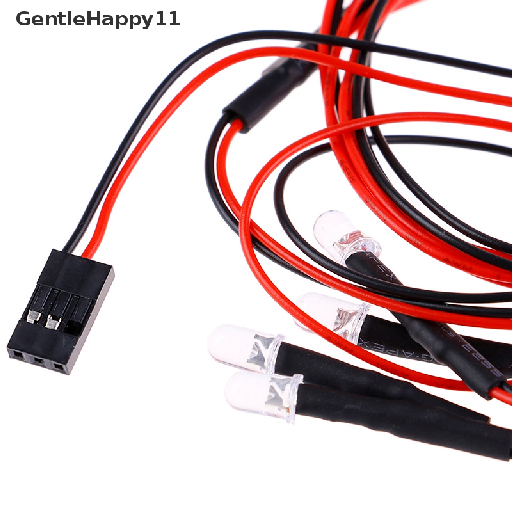 Gentlehappy 4Pcs Kap Lampu Sorot led Atap Cahaya Untuk1Per10 rc crawler Mobil axial scx10 id