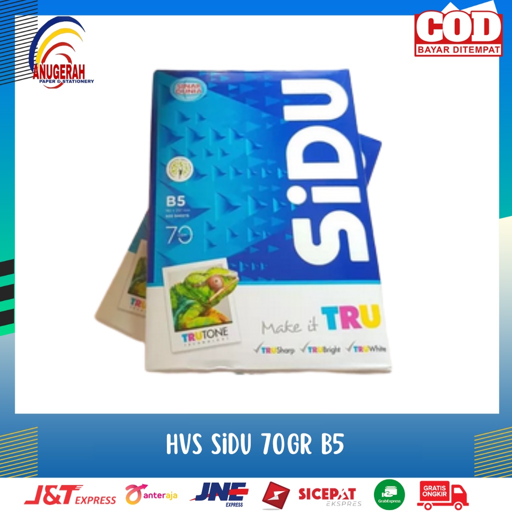 

KERTAS HVS SIDU / SINAR DUNIA B5 70gr(RIM)