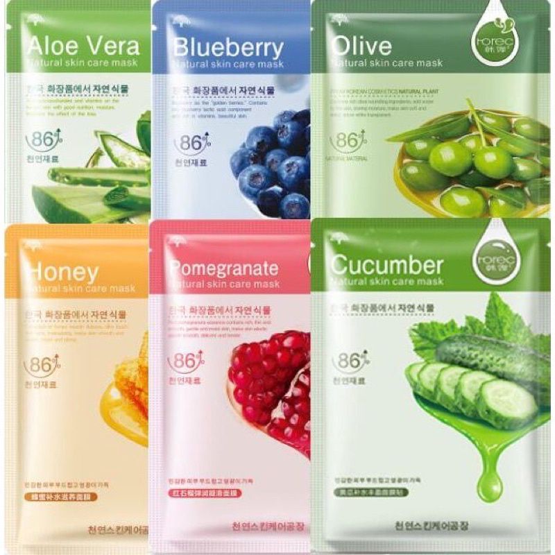 MASKER HCHANA/MASKER ROREC 100% Natural Skin Masker Wajah/Natural Mask