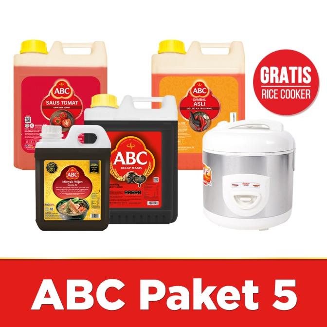 

ABC Paket Kecap, Tomat, Saus Sambal, Minyak Wijen Free Rice Cooker