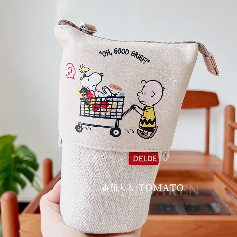 ❈✽☎Sera   ada dalam stok! Jepang membawa kembali sunstar lucu Snoopy Moomin Aami pemodelan kreatif kotak pensil berkapasitas besar