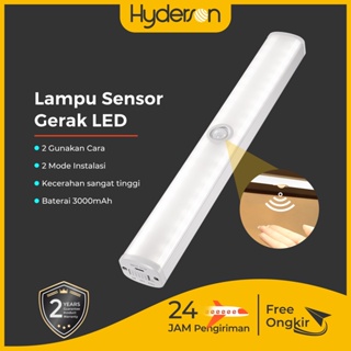 【Garansi 2 Tahun】Hyderson COD Lampu Magnetic Sensor 46 LEDs LAMPU LEMARI USB Rechargeable Motion Sensor Light Lampu Sensor Cabinet Light dengan Baterai 3000mAh 280LM Night Light Lampu Dinding Lampu Induksi Nirkabel