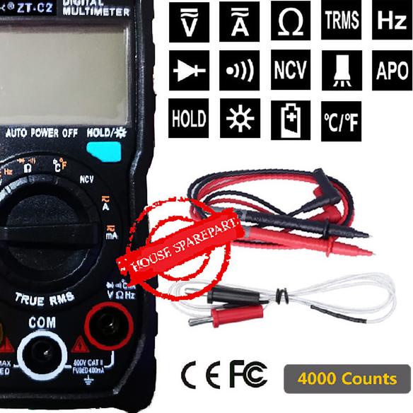 Zotek ZT-C2 Avometer Digital Multitester Digital Original AC/DC