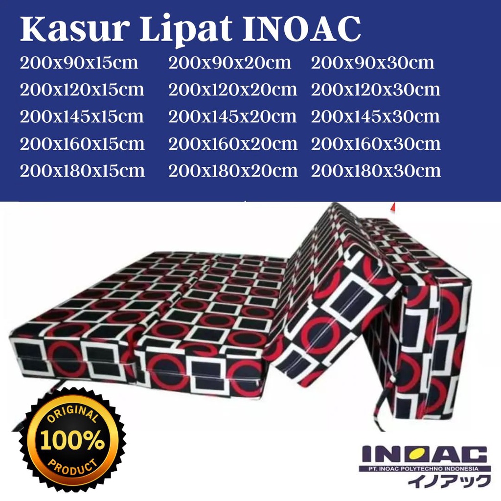 Kasur Lipat INOAC ORIGINAL Tebal 15cm 20cm 30cm