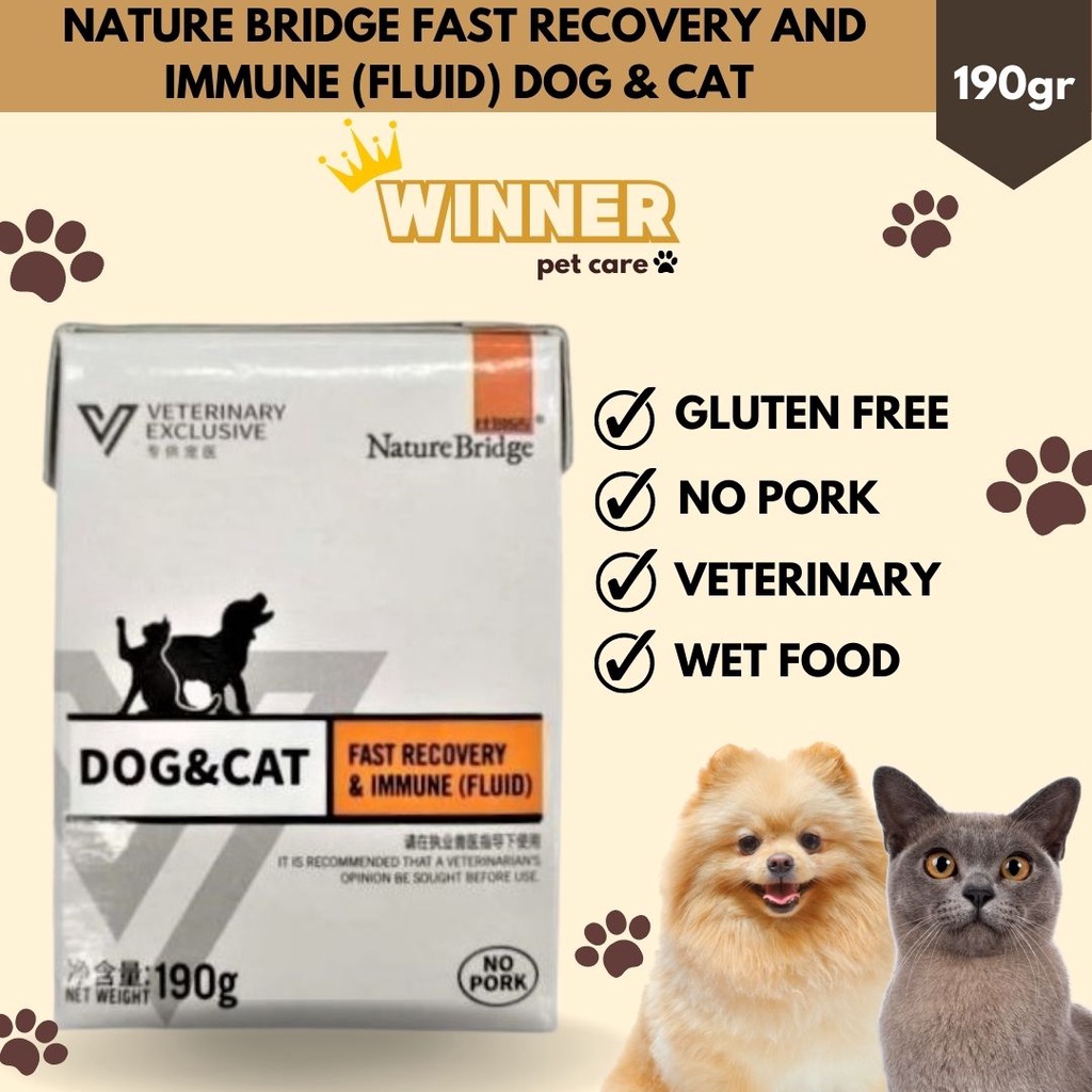 Nature Bridge Fast Recovery and Immune (Fluid) Dog Cat Wet Food 190gr