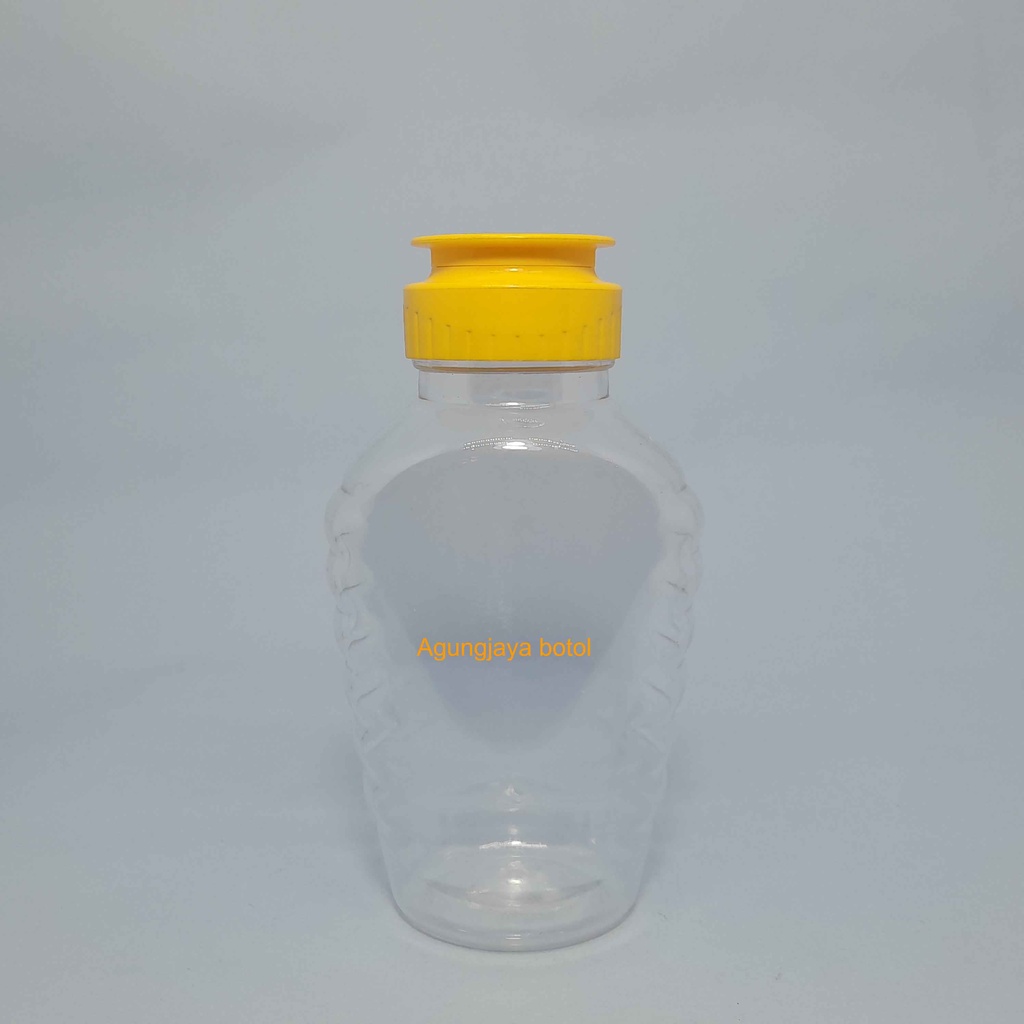 Botol Madu TJ Lengkung 220 ml Tutup Fliptop / Botol Madu 220ml / Botol Plastik Madu