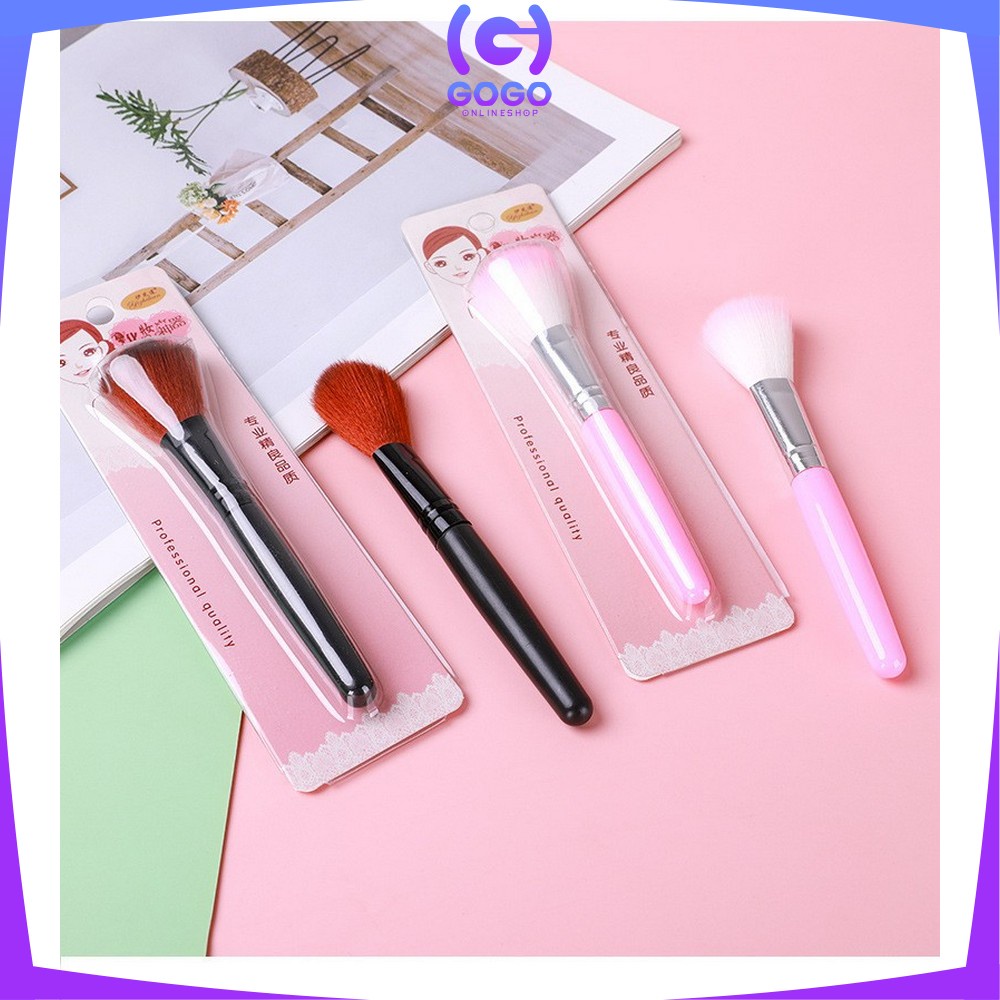 GOGO-K101 K102 Kuas Bedak Foundation Brush Portabel  / Blush On Brush Make Up / Kuas Kosmetik Perona Pipi / Kabuki Brush