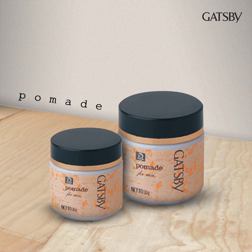 Ningrum - Gatsby Pomade For Men Gold 30gr &amp; 80gr | Gatsby Hair Styling Pomade Kuning Minyak Rambut Pria Klimis Tahan Lama 100% Original - 9015