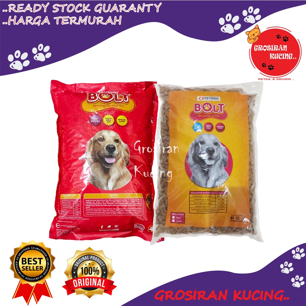 Makanan Anjing Bolt Dog 1Kg