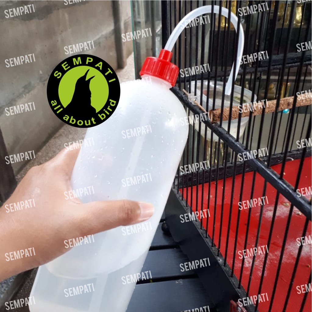 BOTOL SELANG PLASTIK WADAH AIR MINUM BURUNG 500 ML &amp; 1 LITER