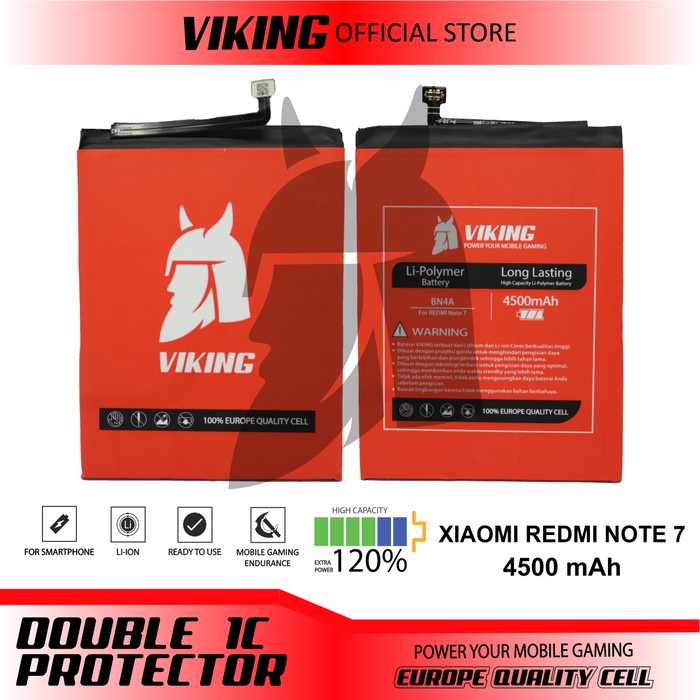 BATERAI VIKING XIAOMI REDMI NOTE 7 - 7 PRO BN4A DOUBLE POWER