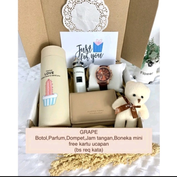 

(COD) Kado Hampers Gift Box Hadiah Ulang Tahun Birthday Graduation Wisuda - Grape