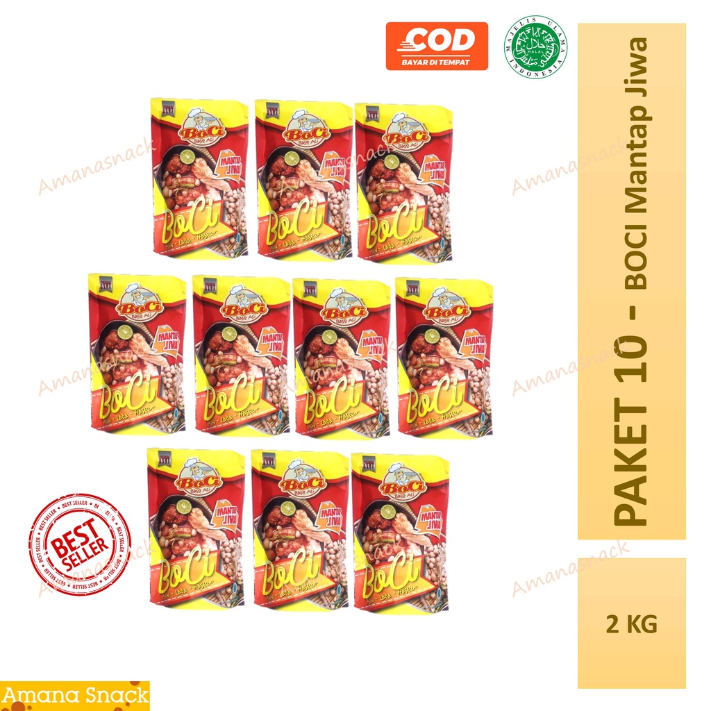 

Paket 10 pcs Boci mantap jiwa, geprek, korean, white Curry Tulang Rangu Original Reseller amanasnack