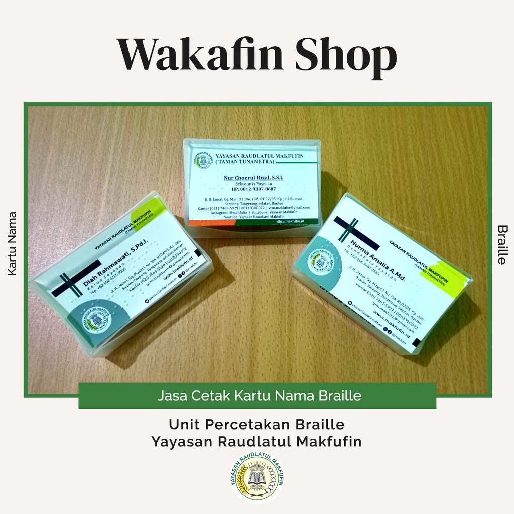 JASA CETAK KARTU NAMA BRAILLE
