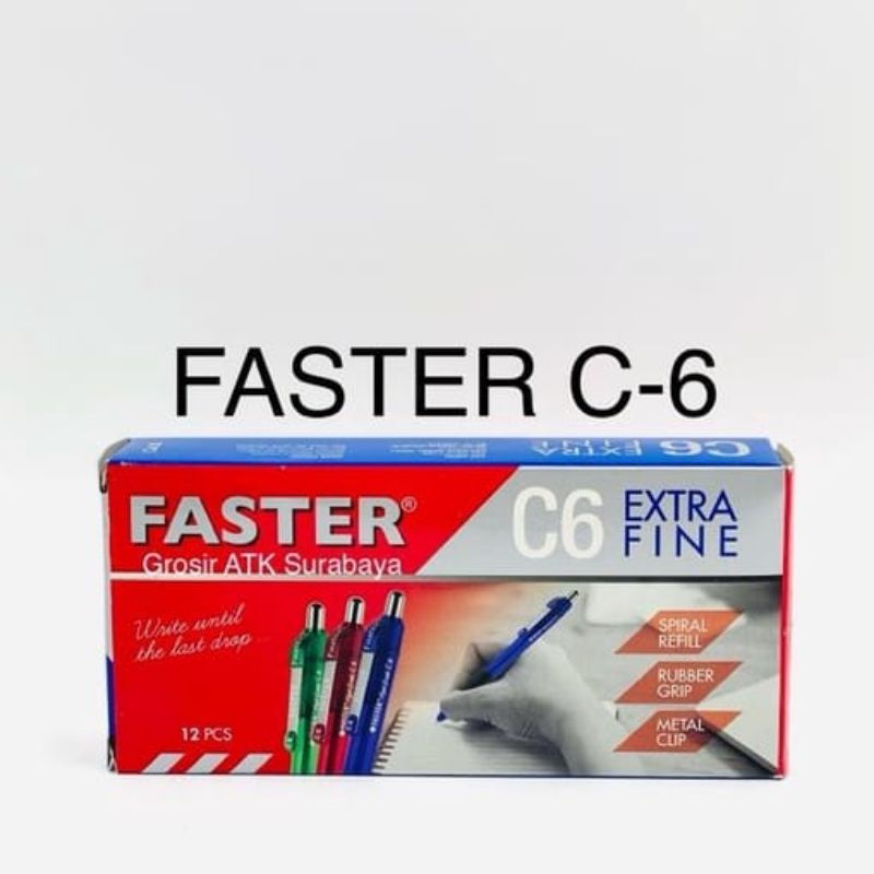 

Bolpen Pulpen Bolpoin Faster C6 / C-6 Extra Fine 0.7mm