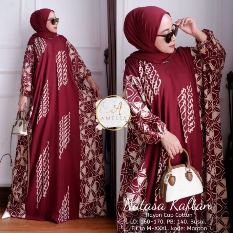 KAFTAN NATASA LD 140 | GAMIS RAYON KONDANGAN MEWAH PREMIUM TERBARU