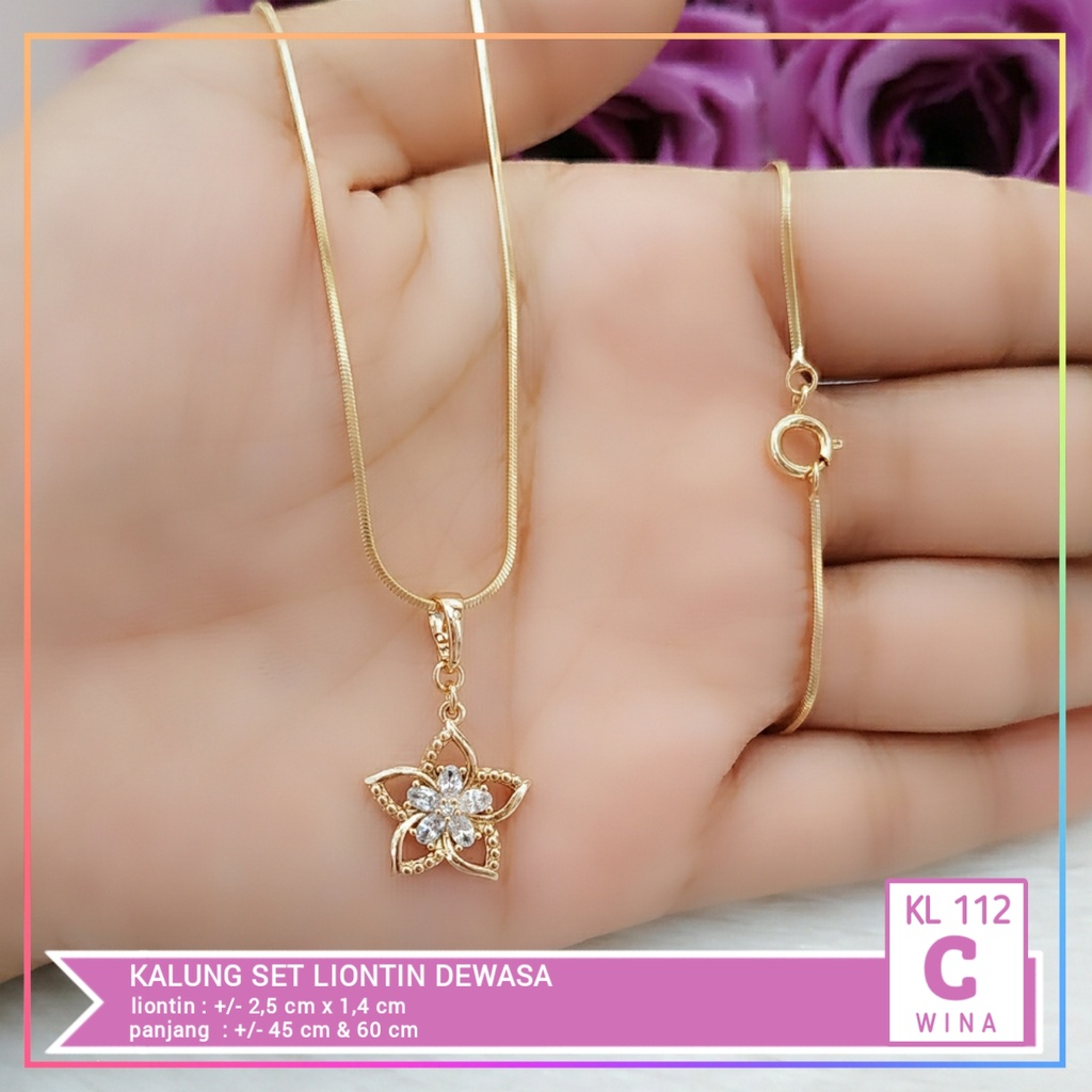 Kalung xuping kalung dewasa belut super cantik premium love perhiasan lapis emas gold KL 112
