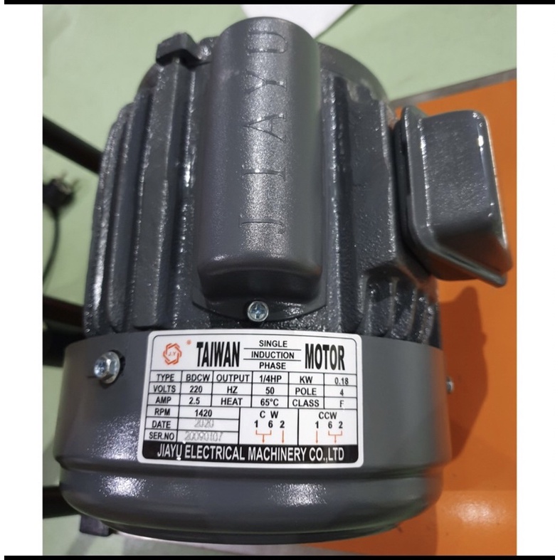 Mesin Dinamo Electro Motor Jiayu  1/4 HP 1 Phase 2 &amp; 4 Pole Dinamo 0.25 Hp 0.18 KW / 180 Watt
