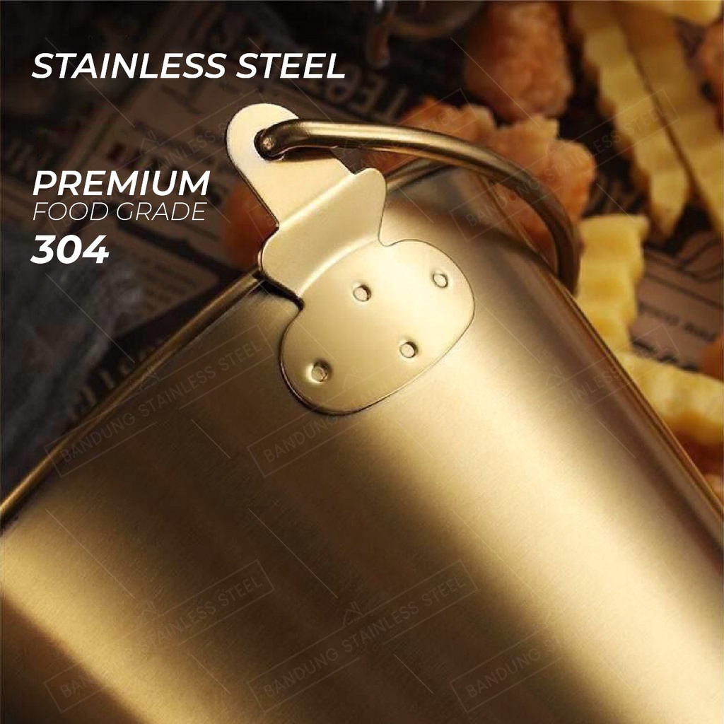 SUS304 Ice Bucket Stainless Steel 0.7L 1L Warna Wadah Ember Es Batu Minuman Dingin Champagne Wine