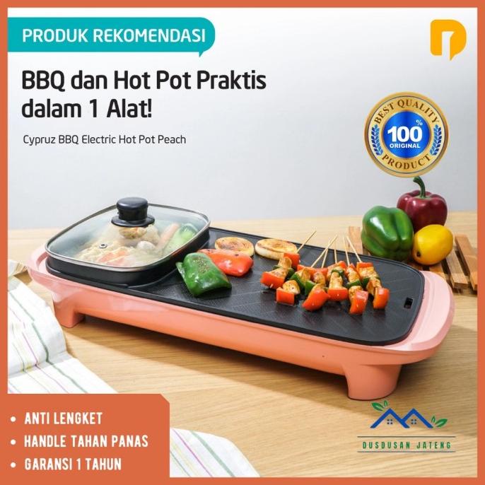 Ou906 Pemanggang Elektrik 2In1 Bbq Pot Sabu Alat Panggang Grill Pan Cy Tamaradeliensky