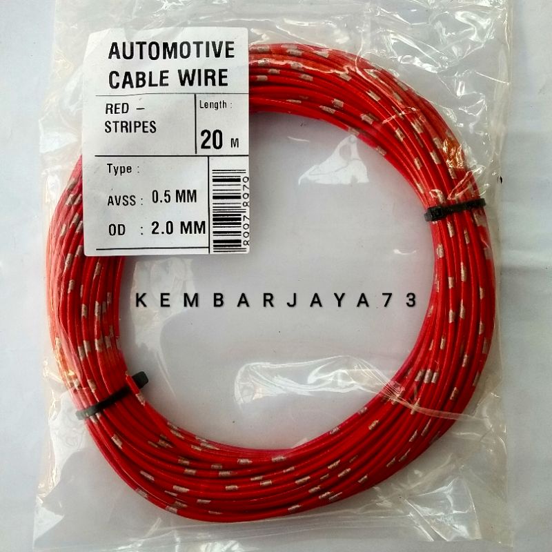 Kabel Bodi Kabel wide AVSS 0,5 bintik Universal Sepeda Motor dan Mobil