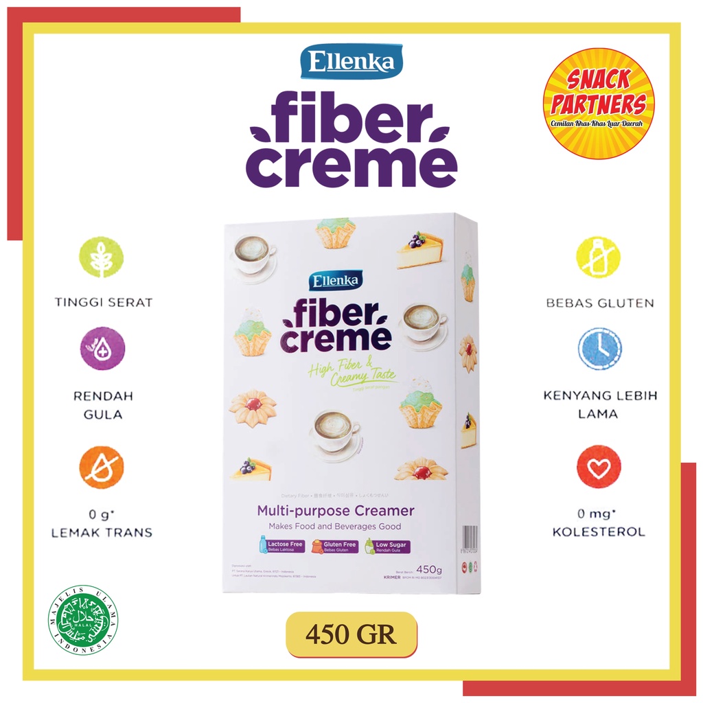 

ELLENKA FIBER CREME 450 GR / Krimer Bubuk / Non Dairy Creamer / Cream / Pengganti Santan