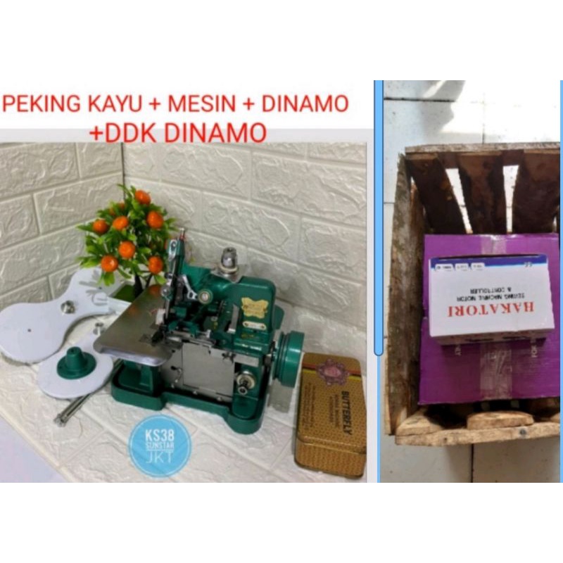 mesin obras butterfly + ddk dinamo+ peking kayu+dinamo