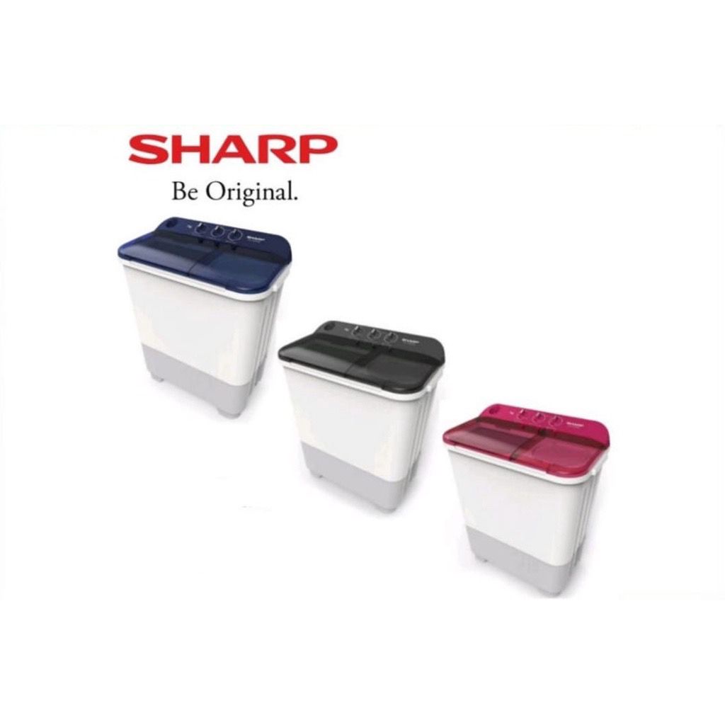 SHARP MESIN CUCI WASHING MACHINE PENGERING BAJU 2 TABUNG ES - T65NT T75NT T85NT
