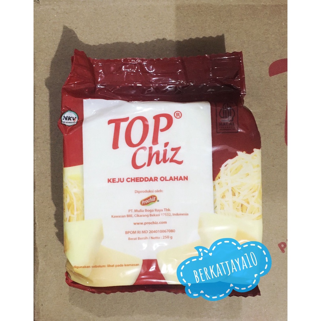 Keju Top Chiz Murah Cheese Cheddar 250 gram Halal