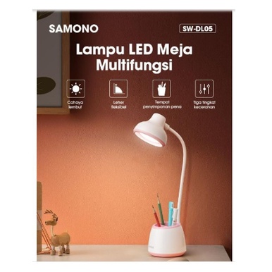 lampu meja belajar LED Samono SW-DL05 Portable Rechargeable Rotate 360