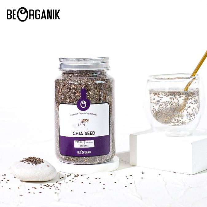 Chia Seed BEORGANIK 200gr &amp; 70gr - Biji-bijian Chia Beorganic Premium Organic Ingredients - Original 100% Be Organik Be Organic