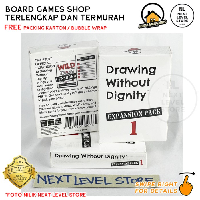 Drawing Without Dignity : Expansion 1 - Party Game Board Games Card