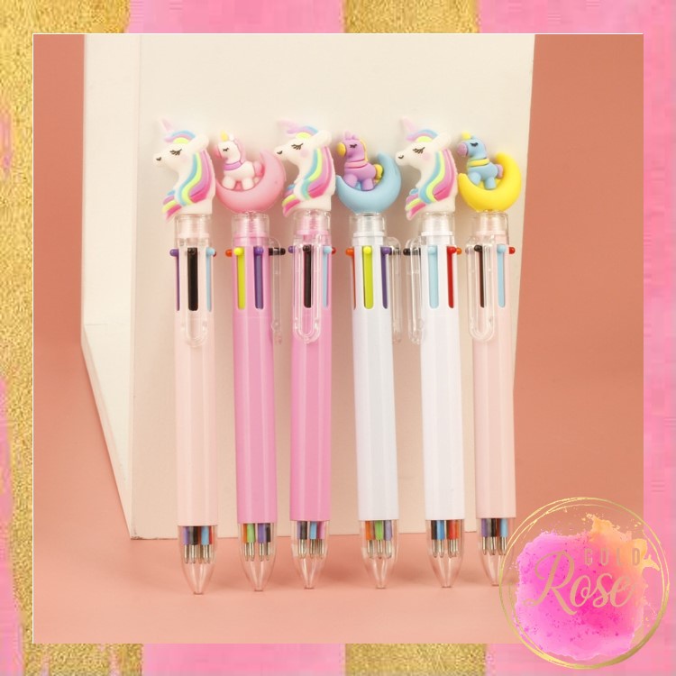 

ℛ - S5617 Pena Karakter Bulan Unicorn Lucu / Pulpen Unicorn Multicolor 6 Warna / Alat Tulis Kerja Mekanik / Pena Mekanik