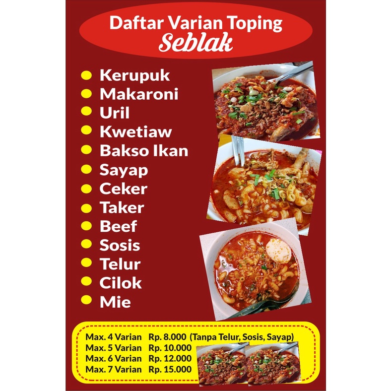 

Daftar Menu Makanan Ukuran A4 FREE LAMINASI
