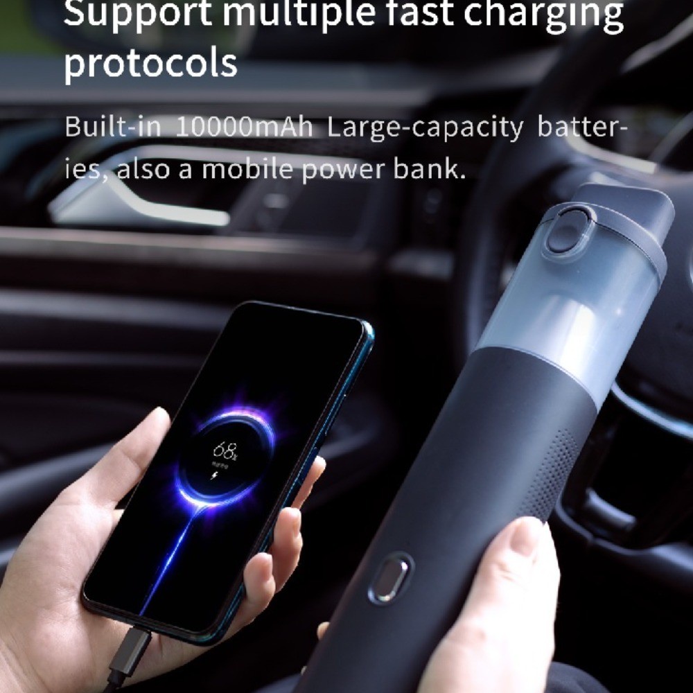 Lydsto 3 in 1 Mini Handheld Vacuum Cleaner Powerbank Jumper Aki Mobil