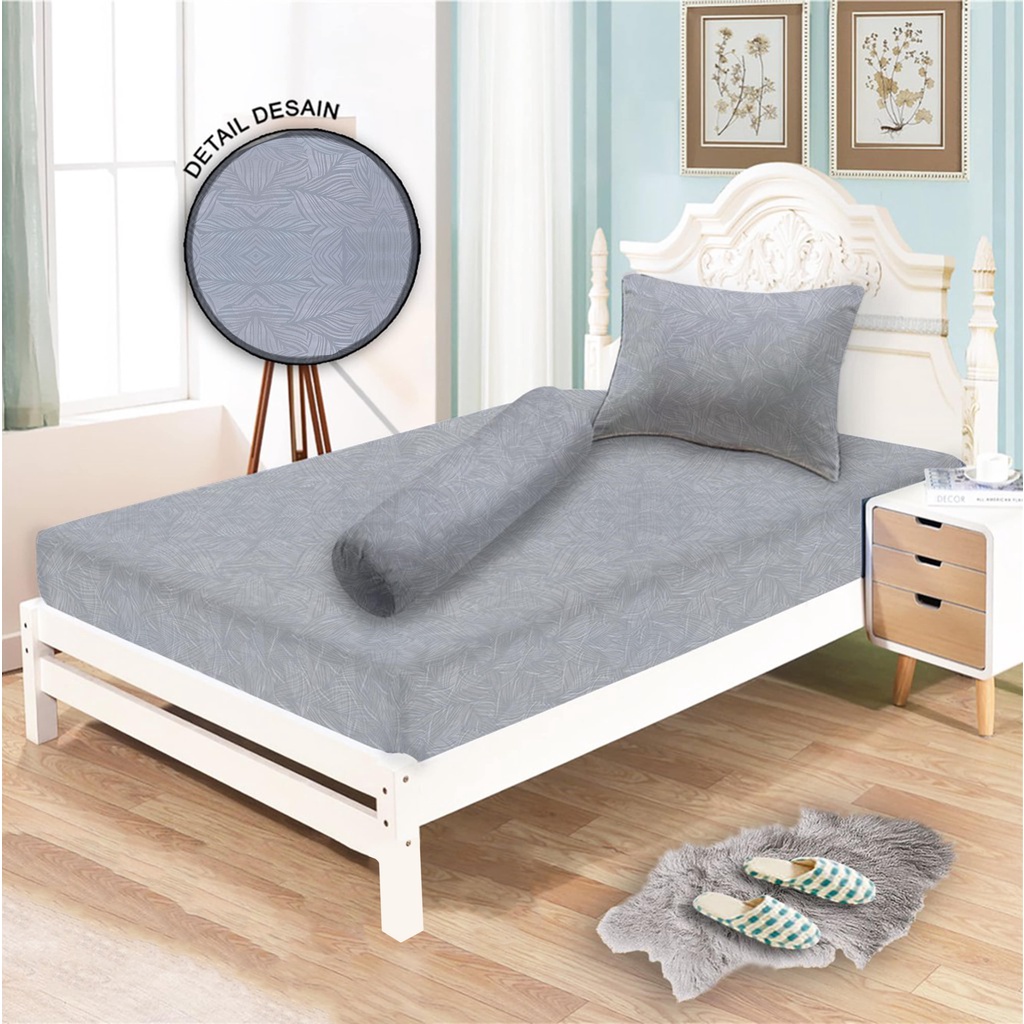 Alexa Sprei Abu Muda Uk. 160 x 200 dan 180 x 200 | Sprei Polos Halus Lembut