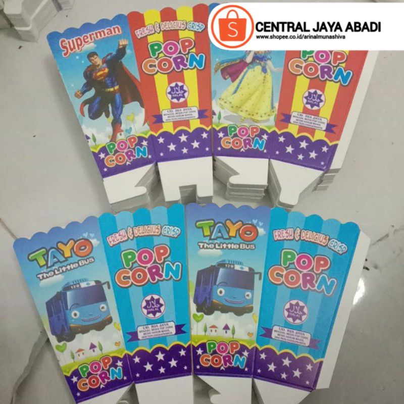 

400 LEMBAR KERTAS POPCORN 12 × 6 BAHAN IVORY PUTIH HIGH QUALITY DUS POP CORN BOX POPCORN KOTAK POPCORN KEMASAN POP CORN PRODUK TERBARU KUALITAS TERBAIK | CENTRAL JAYA ABADI 5779