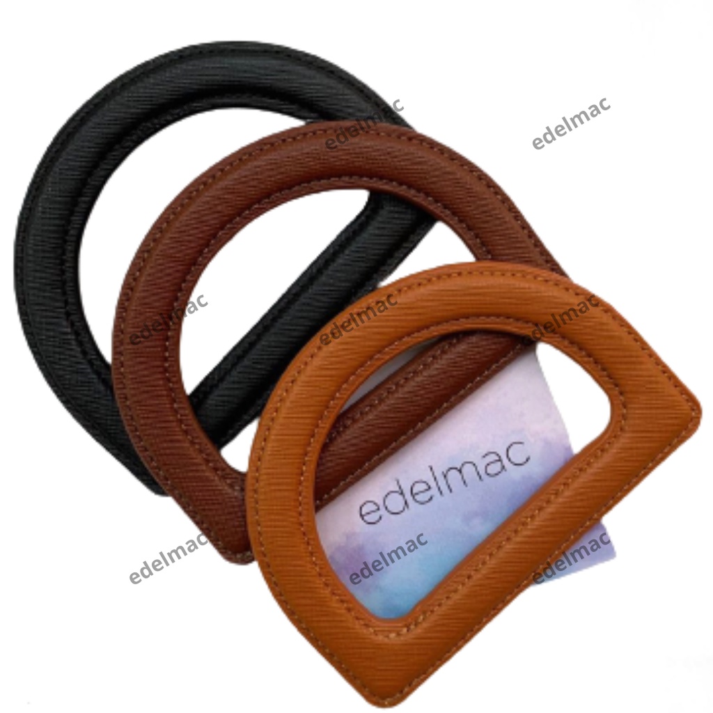 Gagang Tas D | Setengah Lingkar  Kulit Sintetis | Circle Half  leather Synthetic | Handle Bag Accessories DIY