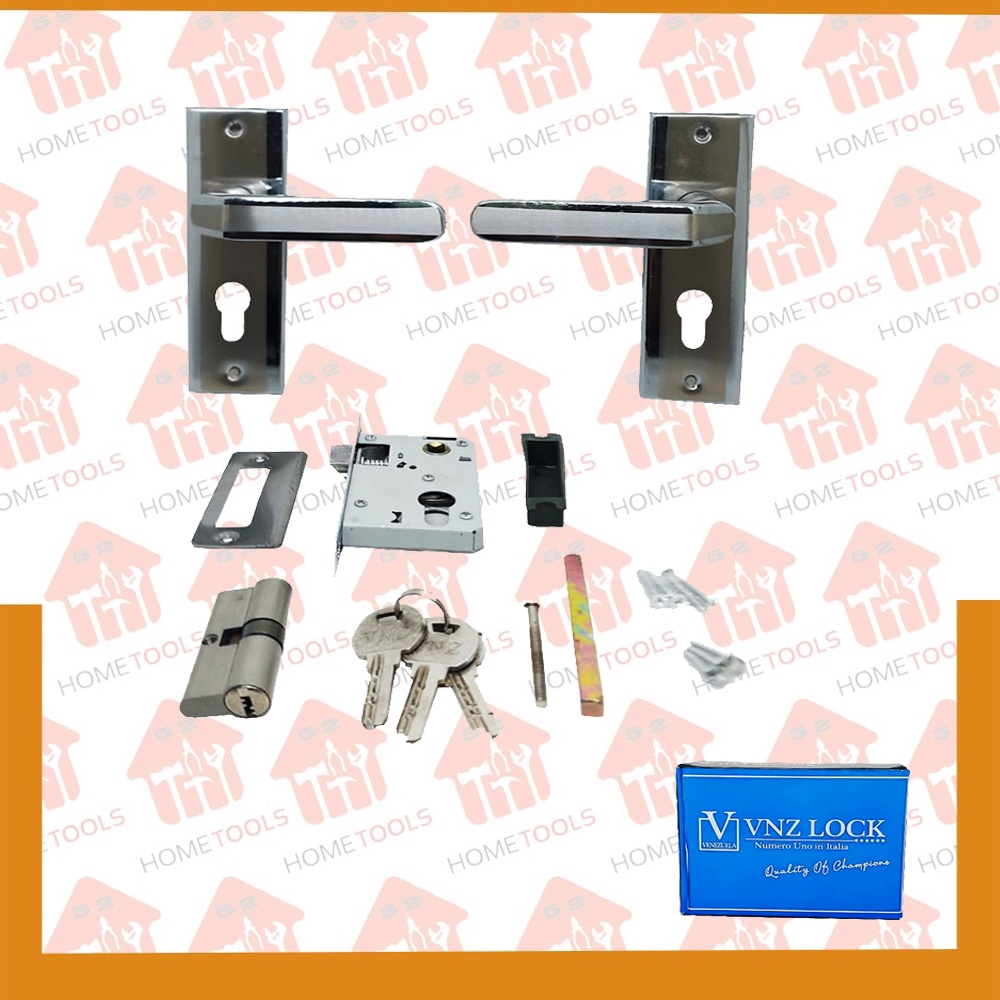 Kunci Pintu Kecil Komplit Kunci Kecil VNZ Silver